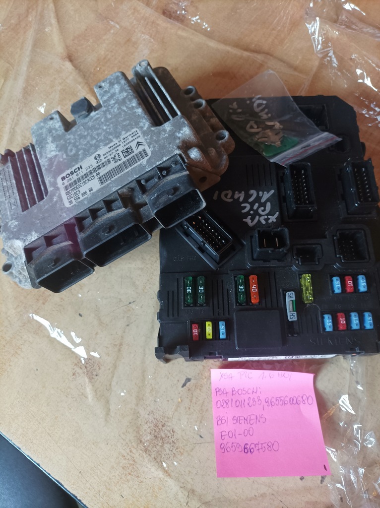 фото №1, Набір стартовий бортовий комп'ютер citroen оригінальний номер 9655600680