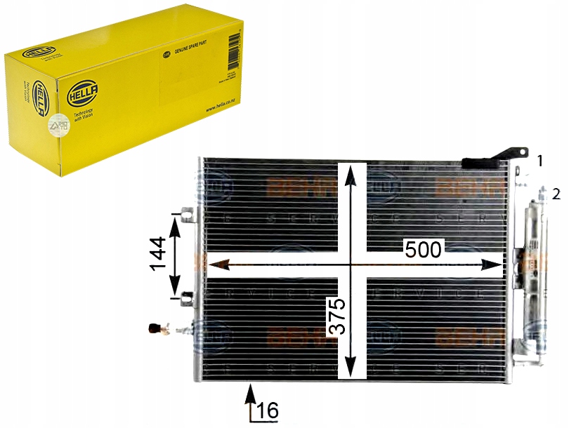 фото №1, Hella конденсатор кондиціонера renault clio iii modu