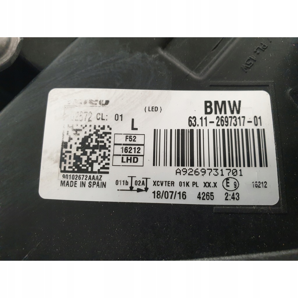 фото №8, Bmw 1 f52 фара 2697317-01