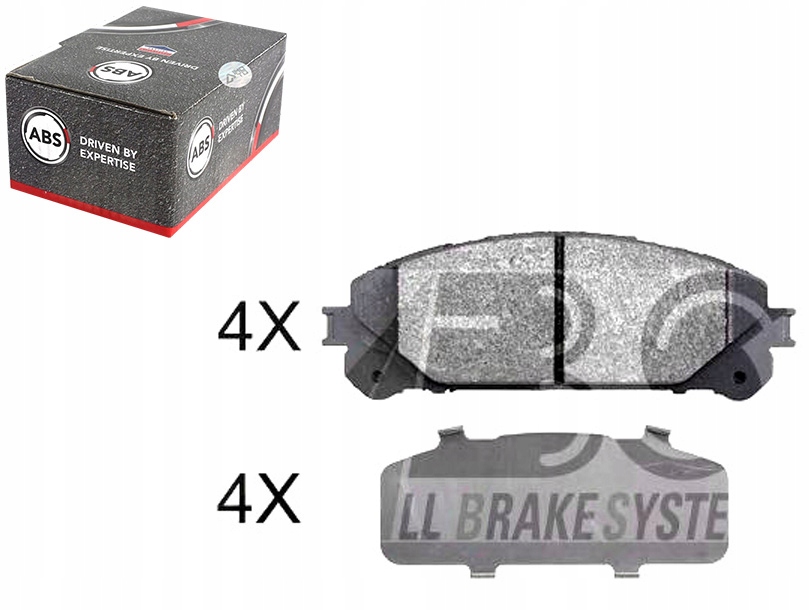 фото №1, A.b.s. тормозные колодки тормозные lexus nx 200t awd zgz1_.