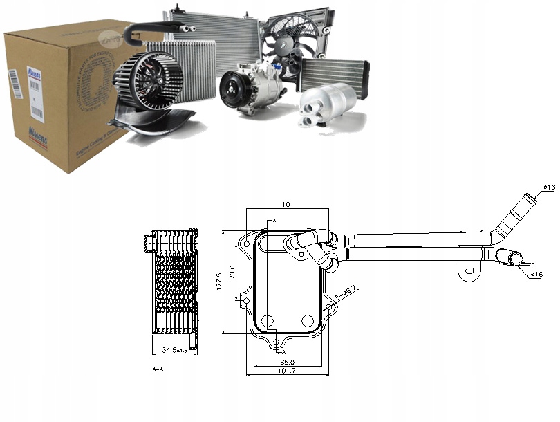 фото №14, Радіатор оливи nissens 90679 03c117021d