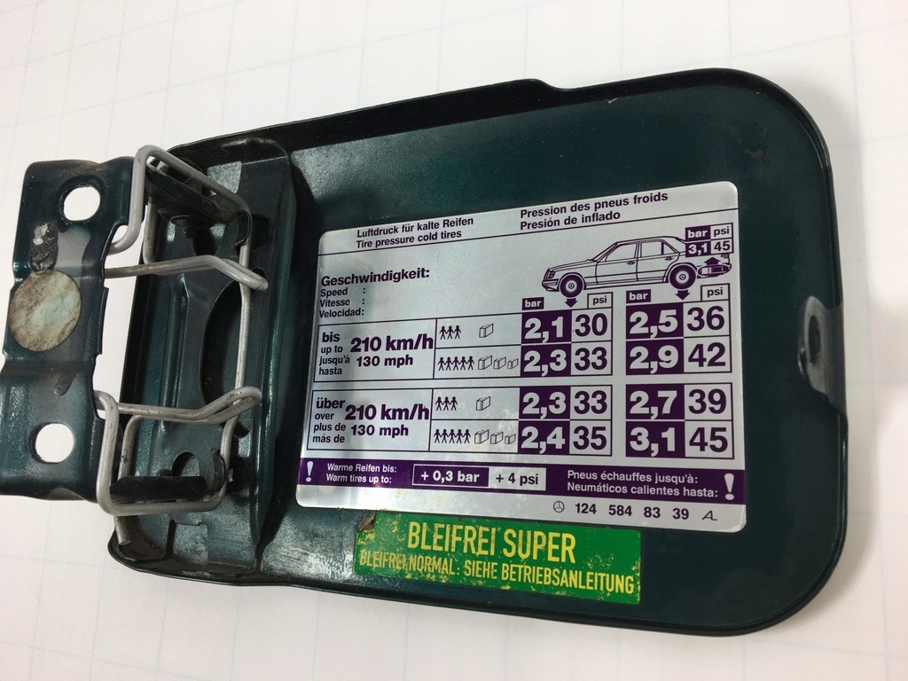 фото №8, Кришка заливної пального бак пального mercedes w124 cabrio a124