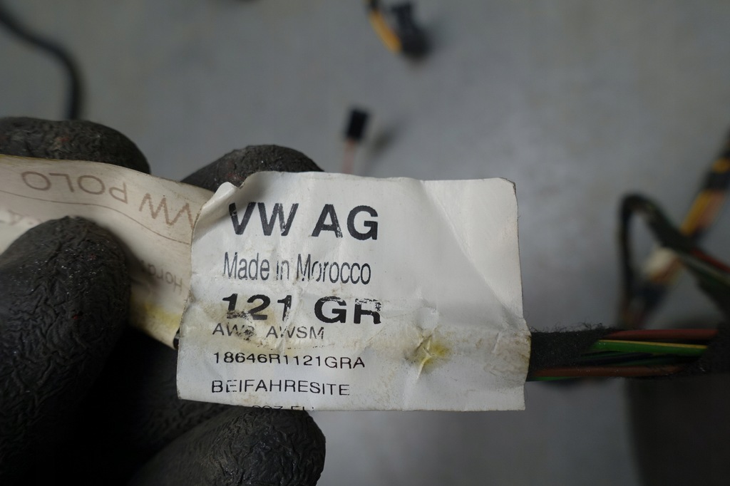 фото №9, Vw polo 6r 3d электропроводка дверь правая