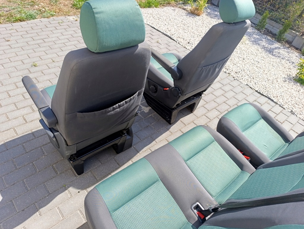 фото №9, Vw t5 t5 lift t6 комплект сидінь 8 місць тримісне сидіння подвійний підставка для сидіння 1/2/3 ряд