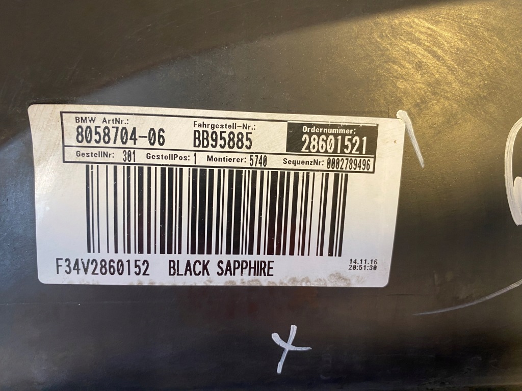 фото №15, Бампер перед передній bmw 3 f34 gt m-pakiet 51118056857