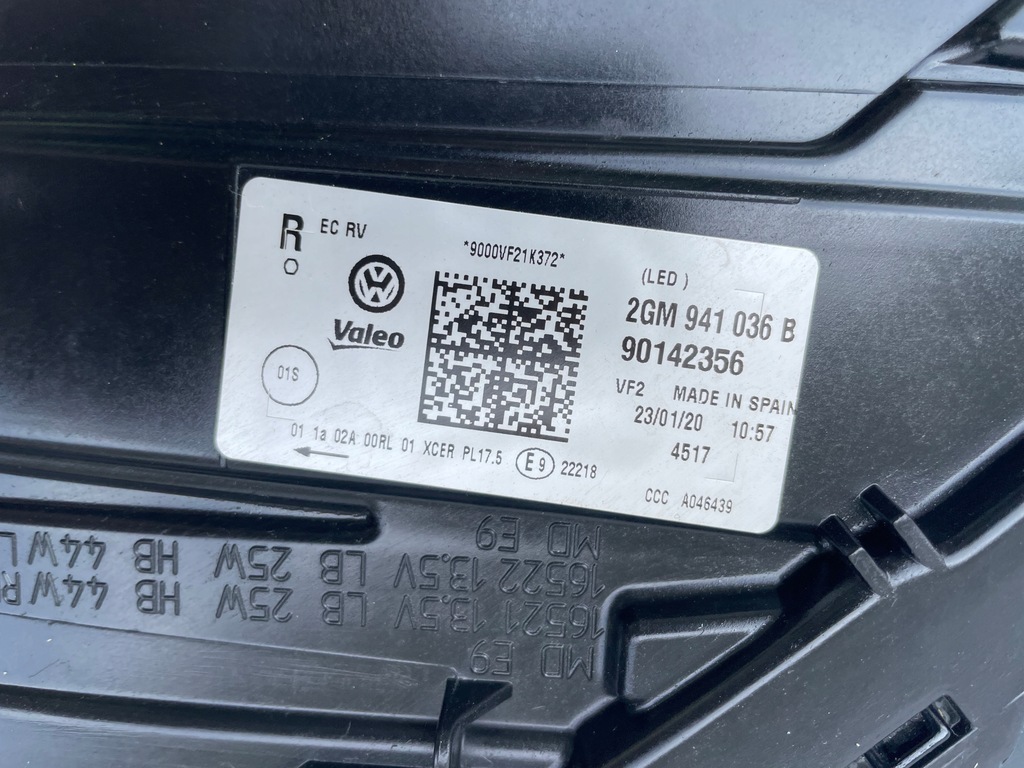 фото №11, Volkswagen оригінальний номер 2gm941036b лампа full led