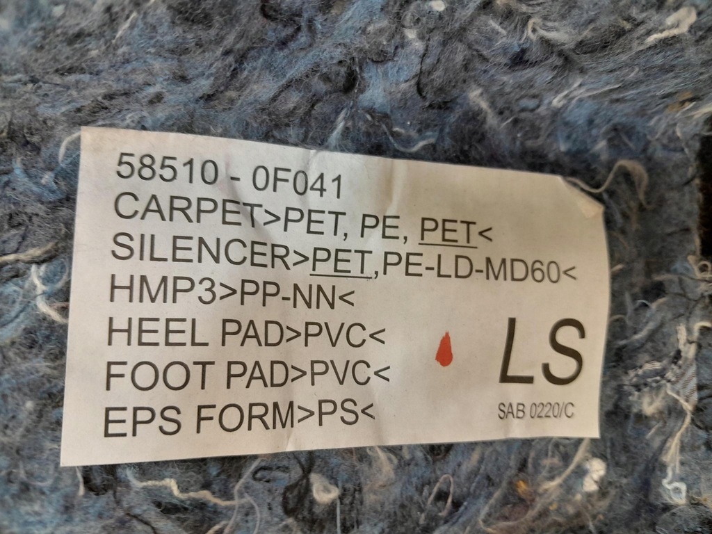 фото №5, Toyota verso i коврик обшивка пол