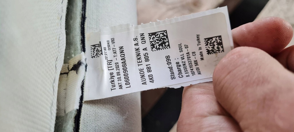 фото №16, A6 c8 4k кожа обшивка сиденье материал левая левый перед подогрев a7 4k