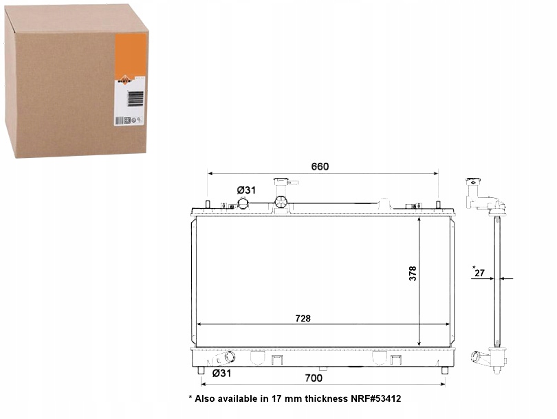 фото №1, Nrf радиатор wody mazda 6 2.0 gg