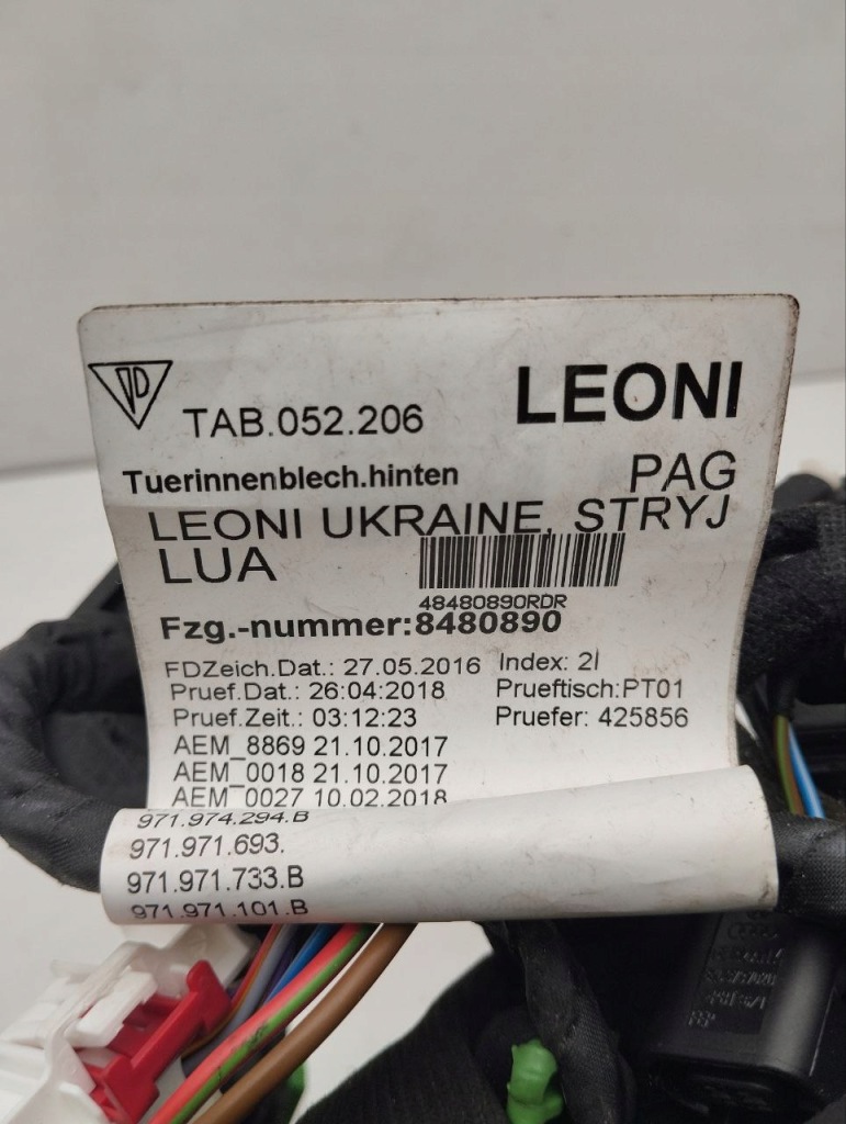 фото №10, Кабели салона porsche panamera 2018 дверь 971971122b