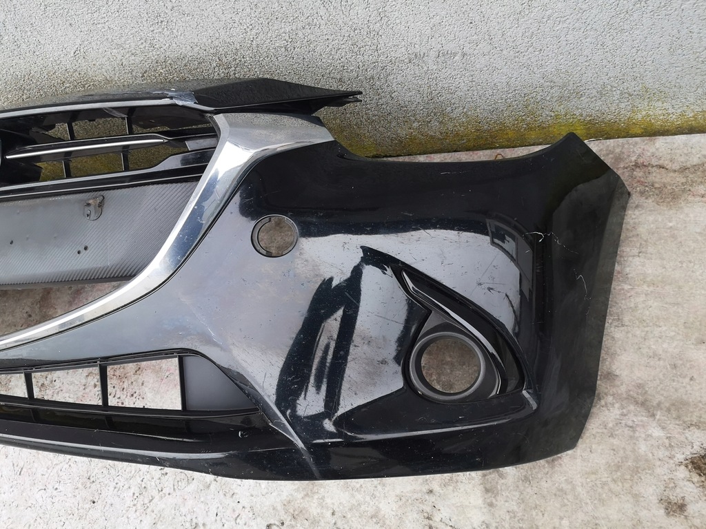 фото №9, Mazda 2 dj sport 14- 2014- бампер передний решётка радиатора решётка хром цвет чёрный