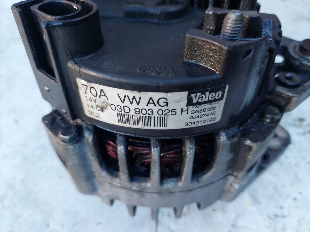 фото №7, Генератор skoda fabia ii vw polo iv seat ibiza iv 6j 1.2 03d903025h 70a