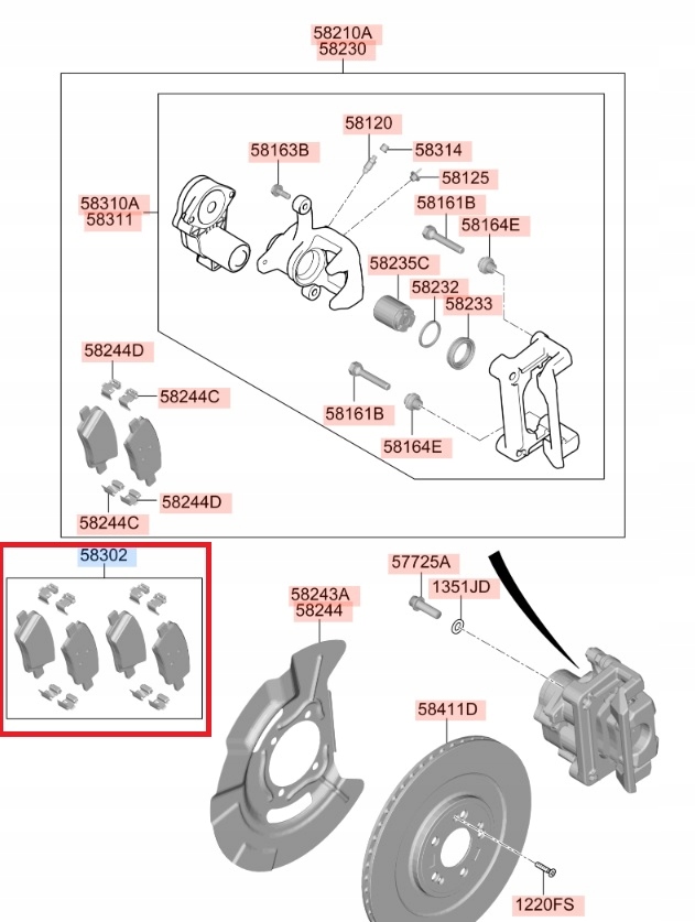 фото №1, Тормозные колодки задняя genesis gv80 2,5 / 3,5 nowe оригинал
