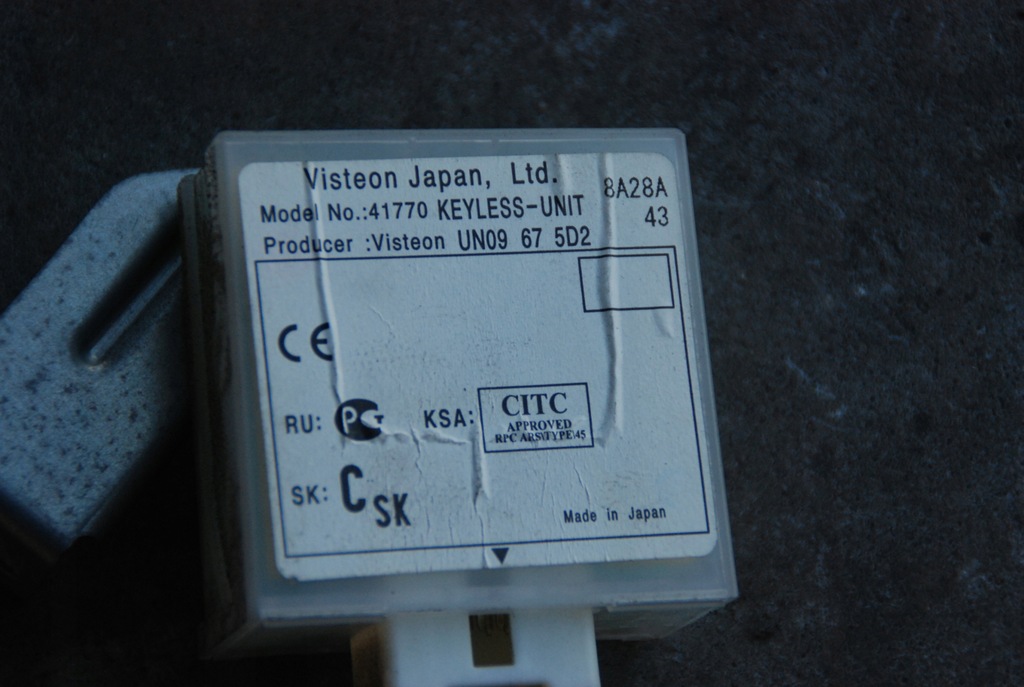 фото №1, Модуль keyless-unit 41770 ford ranger