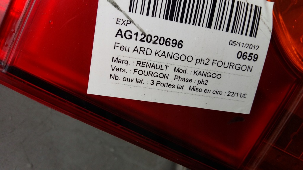 фото №2, Лампа задняя левая renault kangoo lift 03-08