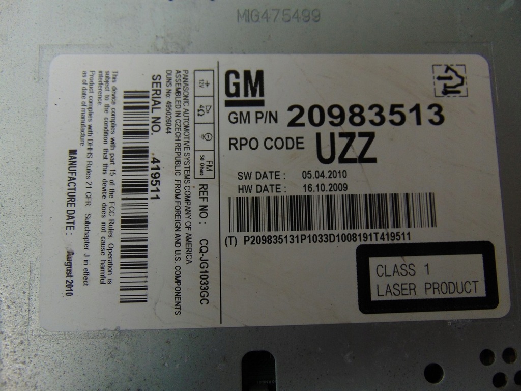 фото №10, Радио заводской opel astra j iv 20983513