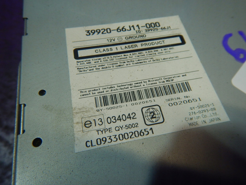 фото №9, Fiat sedici 09- радио навигация 39920-66j11-000 cl09330020651 qy-5002-1