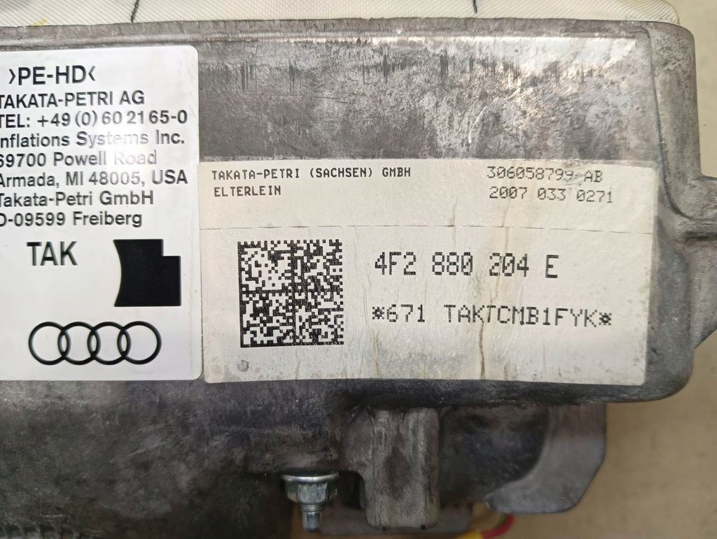 фото №5, Подушка подушка безопасности пассажира audi a6 c6 4f2880204e