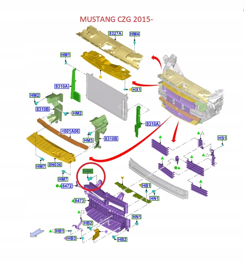 фото №6, Штифт крепления верхнего жалюзи mustang 2148391