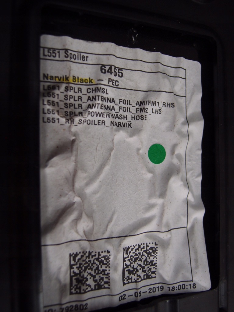 фото №12, Спойлер спойлер крышки задняя land rover evoque