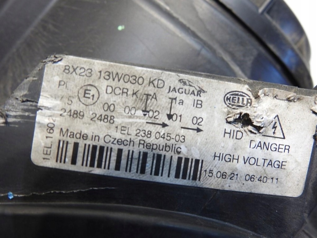 фото №8, Лампа ліва передня перед ксенон jaguar xf x250 8x2313w030kd 1el238045-03