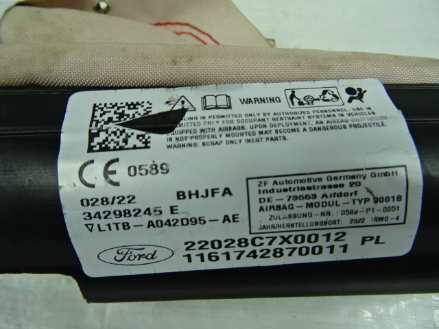 фото №8, Ford puma mk2 шторка безопасности подушка безопасности левая l1tb-a042d95-ae