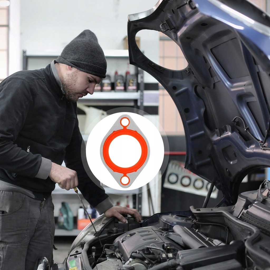 фото №10, Прокладка термостата двигуна автомобільний прокладка корпус термостата термостат автомобільний h