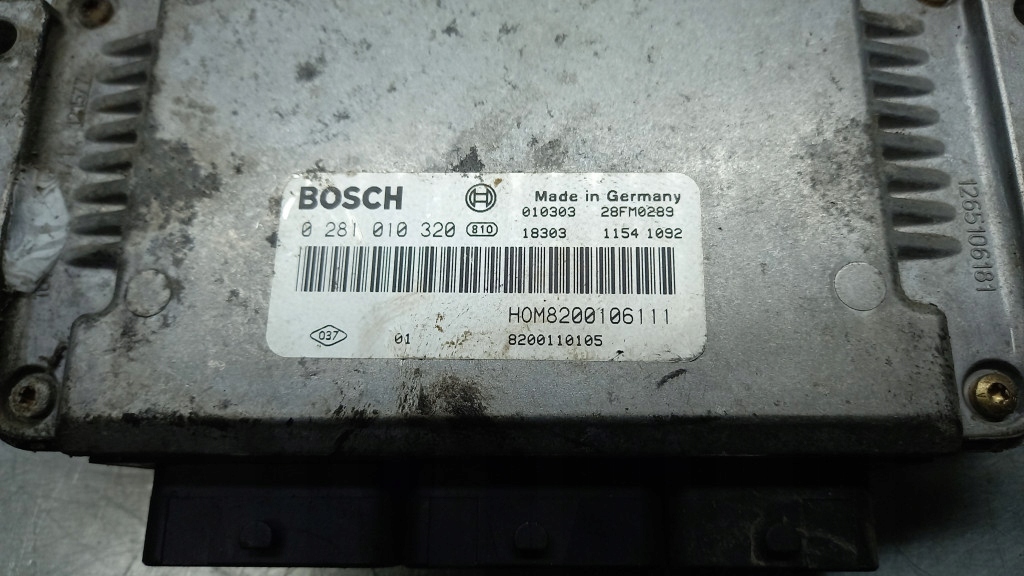 фото №2, Бортовой компьютер двигателя renault master ii 01r 2.5dci 0281010320