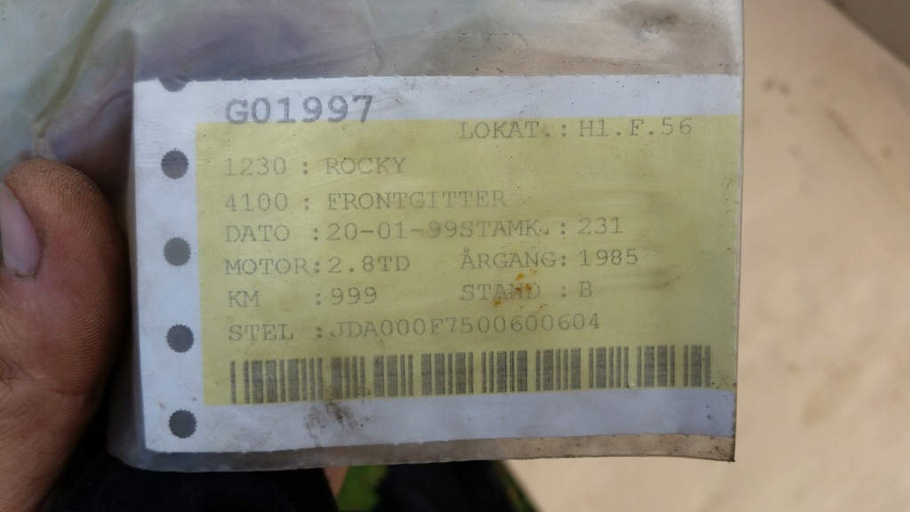 фото №8, Daihatsu rocky решётка радиатора решётка радиатора 85r