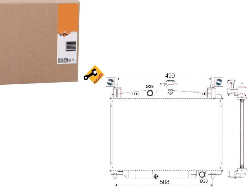 фото №1, Nrf 53751 радиатор, система охлаждение двигателя