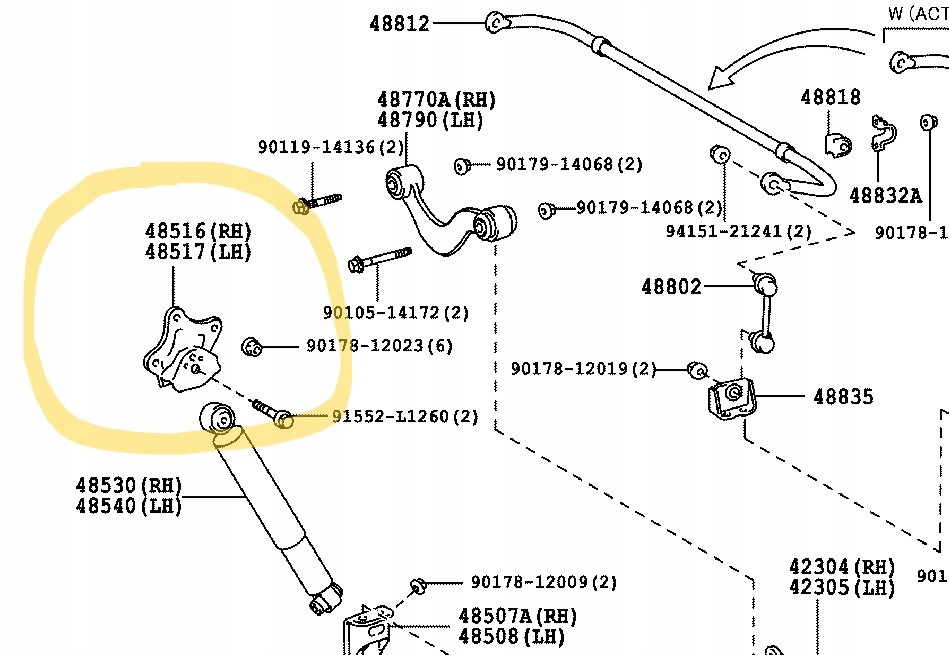 фото №1, Кронштейн амортизатора задняя lexus rx 350 450h 2009-