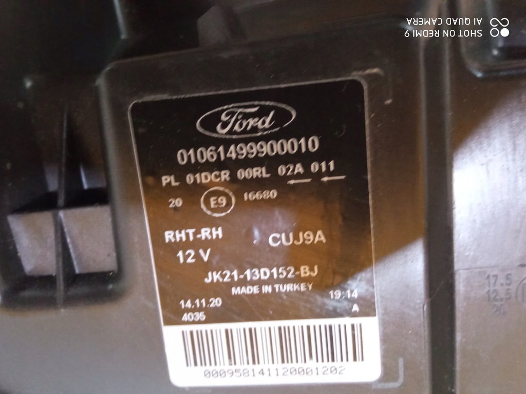 фото №10, Лампа перед права ford transit custom lift ксенон