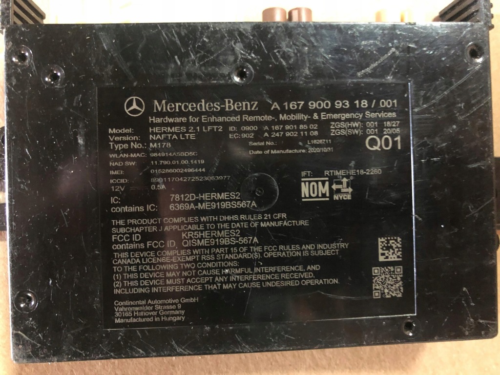 Mercedes w167 модуль блок керування 1679009318 Недорого