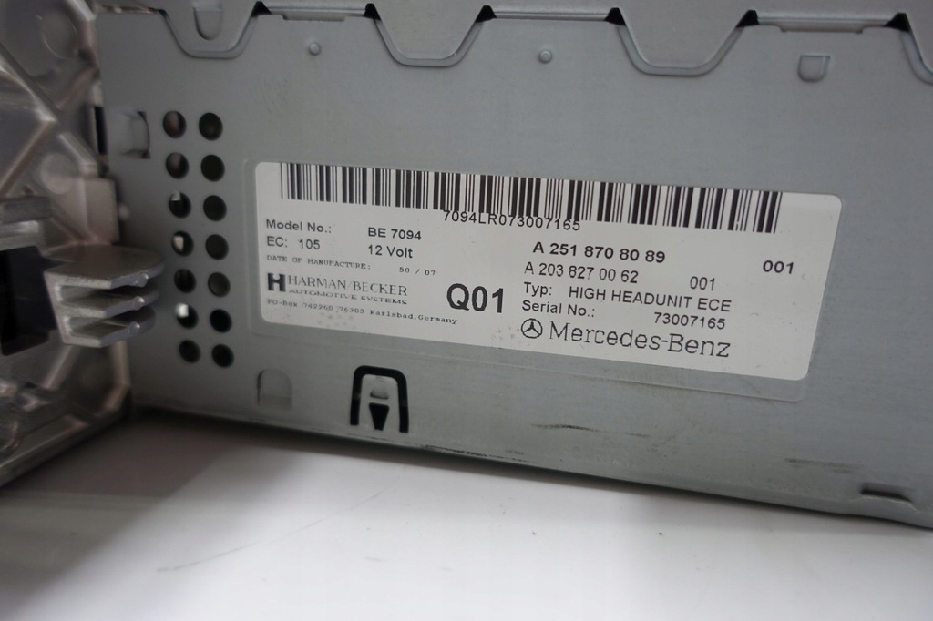 фото №7, Mercedes w251 радіо comand 2518708089 r-klas navi навігація be7094