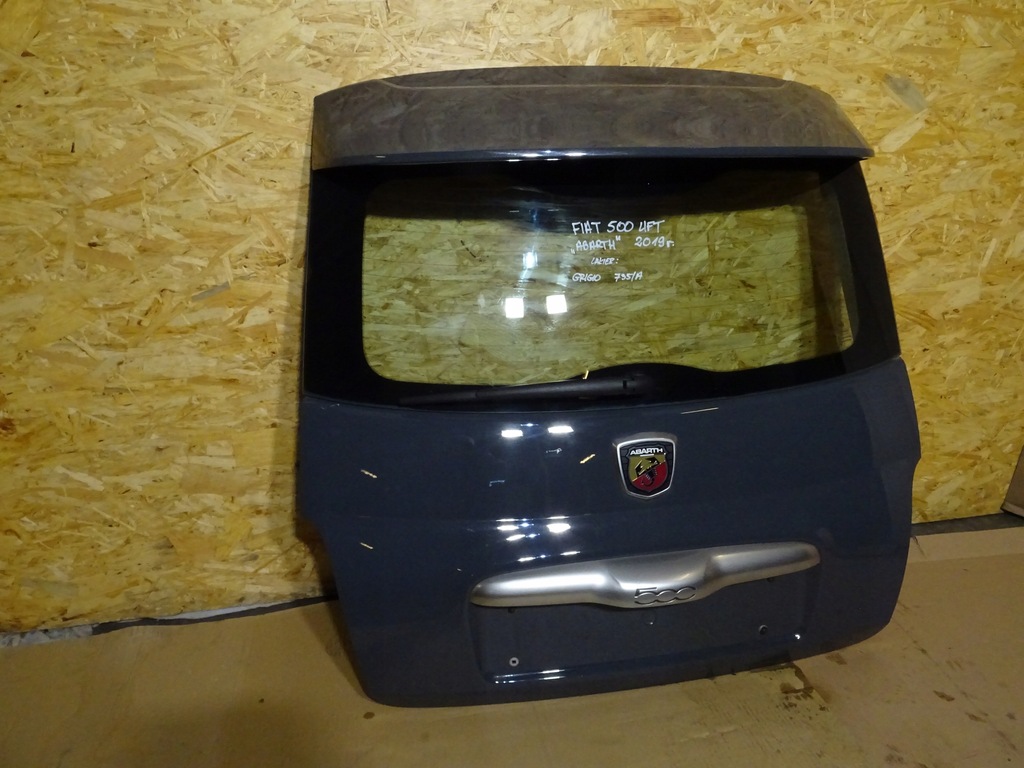 фото №1, Fiat 500 lift крышка багажника задняя 2019r grigio 735/a