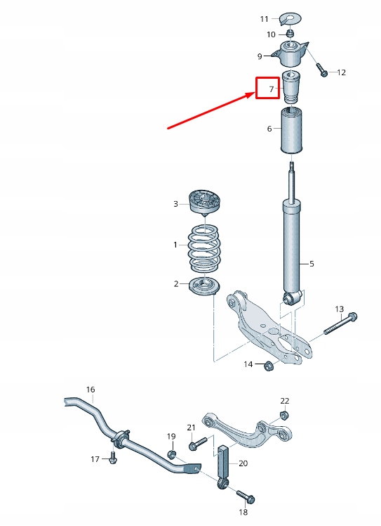Купить Audi a5 f5 задний shock абсорбер jounce бампер 8w0512131l