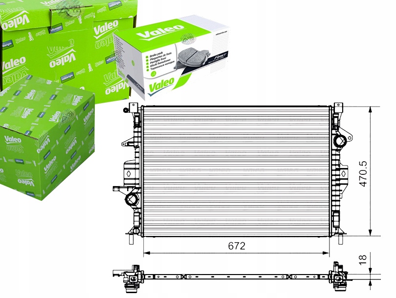 фото №1, Valeo радиатор двигателя 31319064