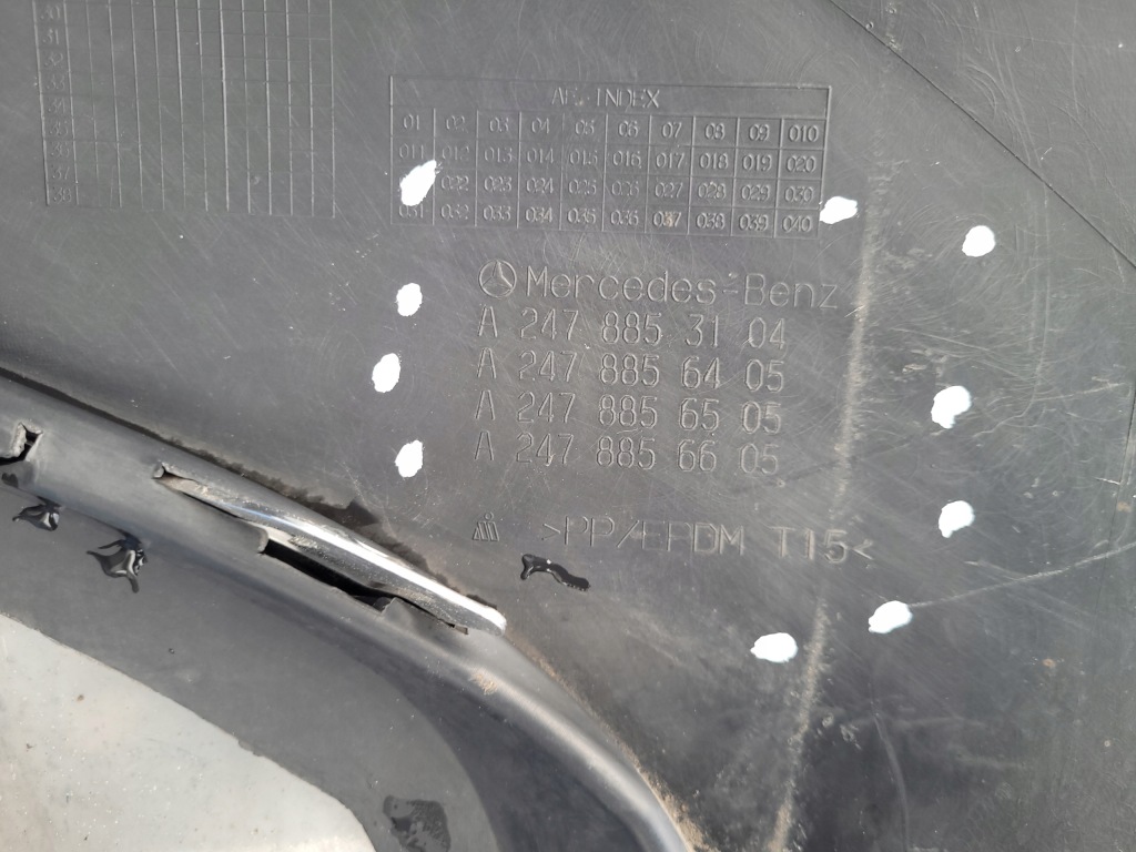 Mecredes gla w247 | бампер диффузор спойлер задний  хром a2478853104 в Украине