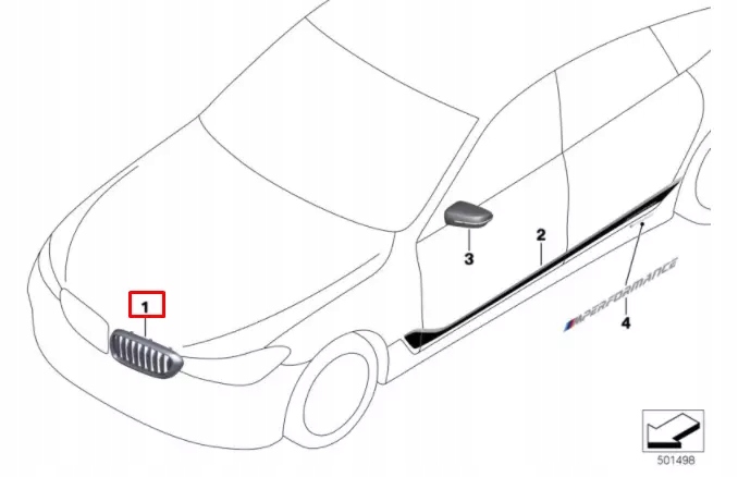 Bmw 6 gt g32 m передняя левая решётка бампера 51712445003 2445003 oem Киев