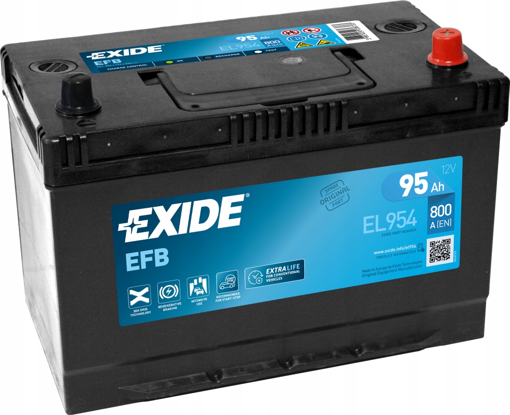 Купити Exide efb el954 95ah 800a japan p+ старт-стоп