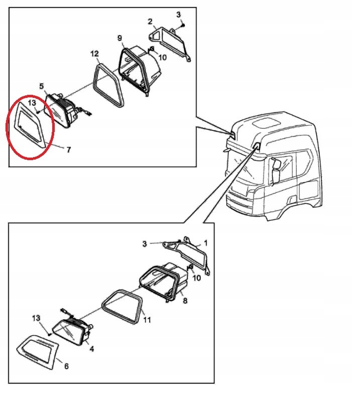 фото №2, Корпус рамка противотуманной фары правая scania r s 17-