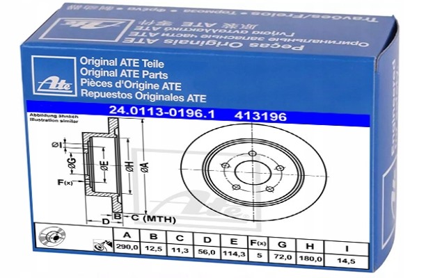 фото №1, Ate 24.0113-0196.1 диск гальмівна