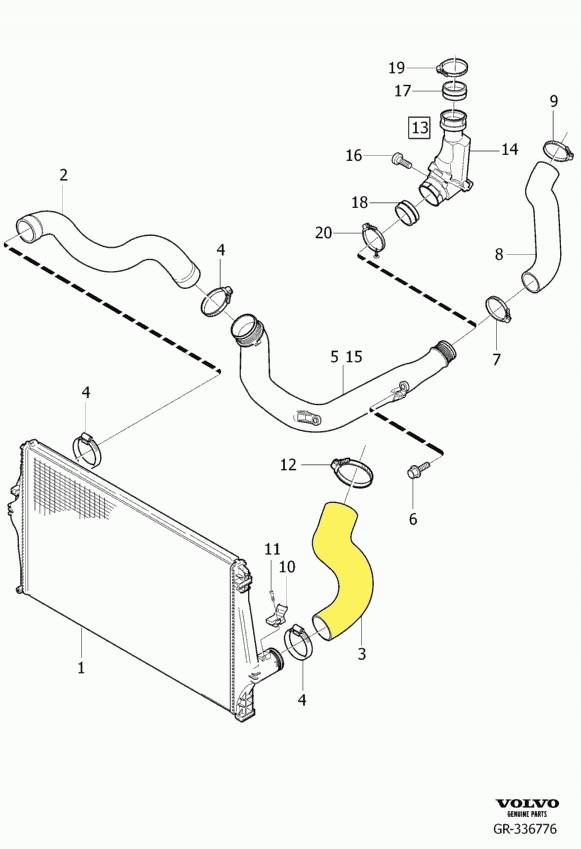 Шланг труба turbo volvo xc90 2.4 d 30778627 Ціна