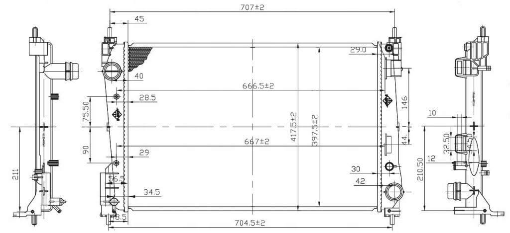 фото №13, Nrf 53455 радиатор, система охлаждение двигателя
