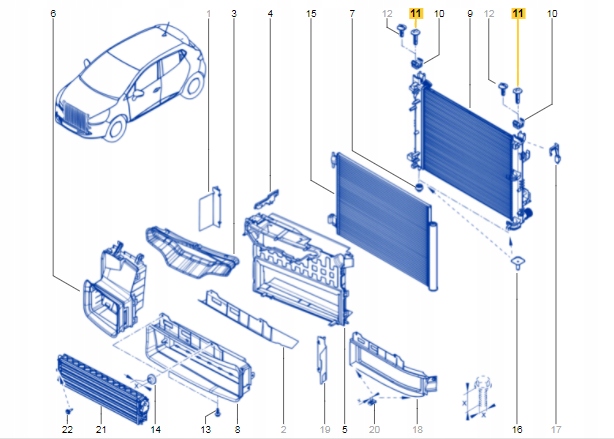 фото №3, Штифт / штифт радиатора renault captur, clio iv