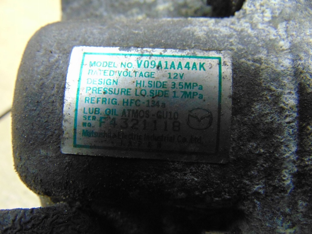фото №9, Компрессор кондиционера mazda 2 ii de 1.3 v09a1aa4ak