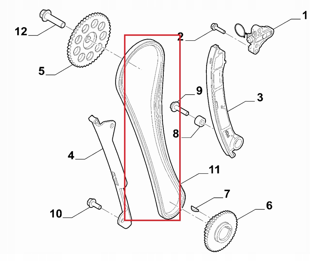 фото №1, Ланцюг розподільного валу alfa romeo giulia stelvio 2.0
