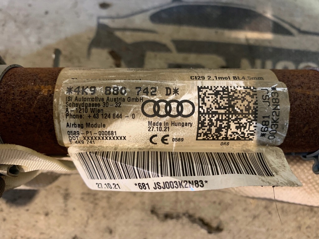 фото №7, Шторка безпеки шторки безпеки air bag ліва права audi a6 c8 kombi оригінальні 4k9880741d 4