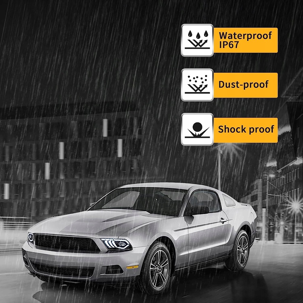 фото №12, Лампа лампи europa комплект ліва + права led vland ford mustang 2010-2014