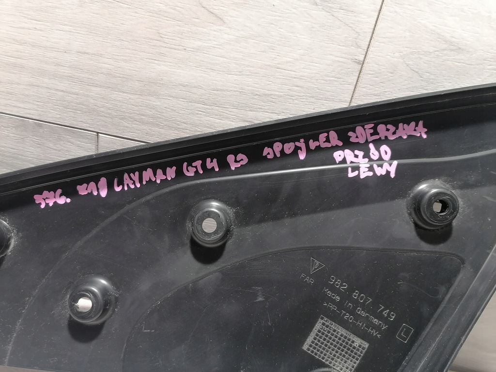 фото №10, Porsche cayman gt4 rs спойлер перед l 982807749